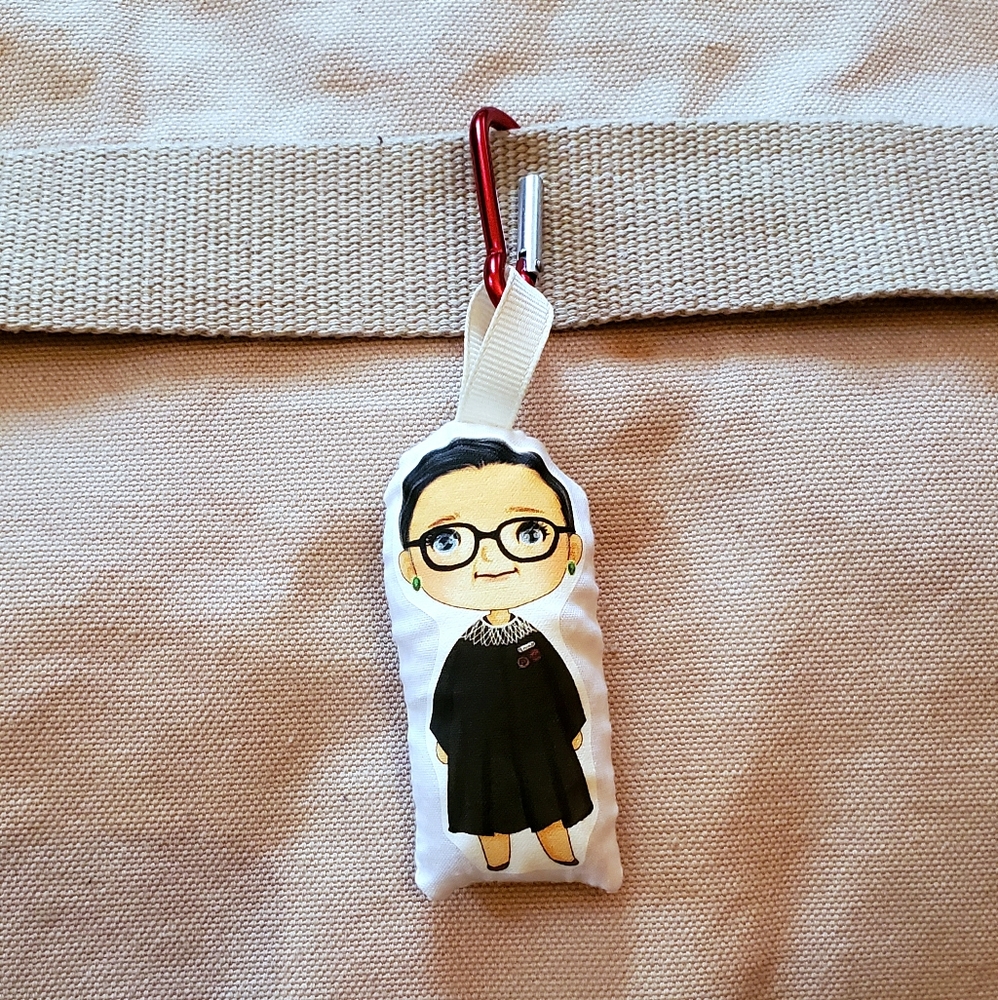 RBG Ruth Bader Ginsburg Bag Dangle/Key Chain. New.